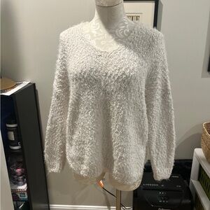Altar'd State Cream V-Neck Sweater